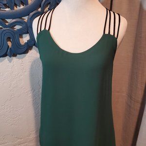 Naked Zebra Green Dressy Tank